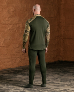 Термоштани з начосом кольору хакі чоловічі (арт. 5962200401)