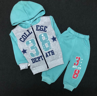 Костюм 2в1: кофта, штани "38", трьохнитка з начосом ТМ "YTM"