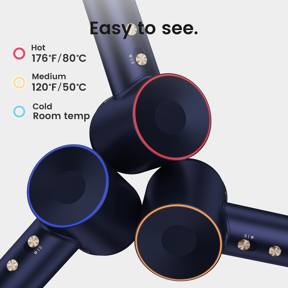 Комплект фен Laifen Swift Premium профессиональный с сумкой, 2 насадки, синий