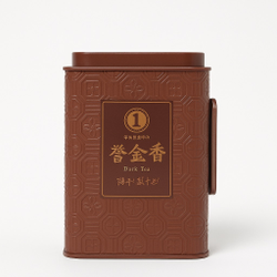 Китайский тёмный чай в коричневой жестяной банке