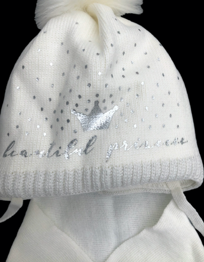 Шапочка з шарфом, акрил ТМ "Grans" (р. 42-44)