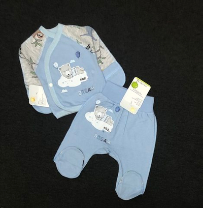 Комплект 2в1: льоля, повзунки "Принт", кулір, ТМ "Happy ToT"