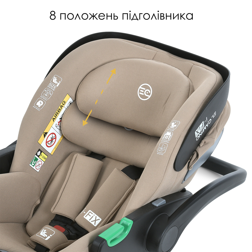 Автокрісло бебікокон El Camino ME 1110 i-FIX 0+ (0-13 кг)