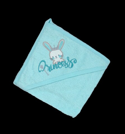 Рушник з капюшоном "Зайченя" 75x80 см, махра ТМ "Ramel"