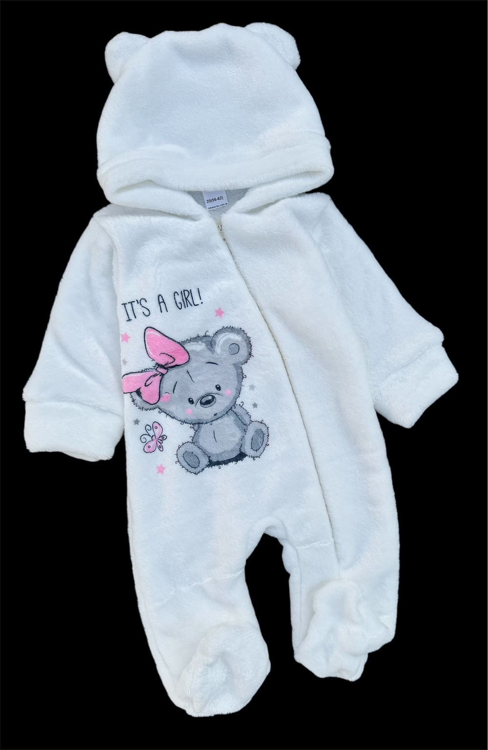 Комбінезон "It's a girl", набивна махра ТМ "Zabava"