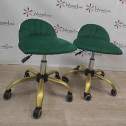 Стульчик для педикюра Rior velor Gold