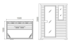 Инфракрасная сауна Elite Trio  (3 места или 1 полулежа)