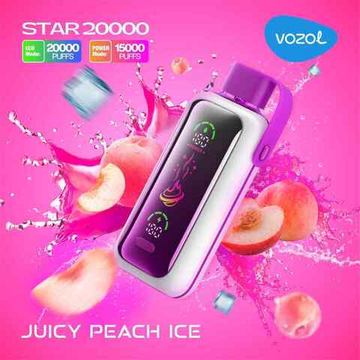 Vozol Star 20000 - Juicy Peach Ice (5%nic)