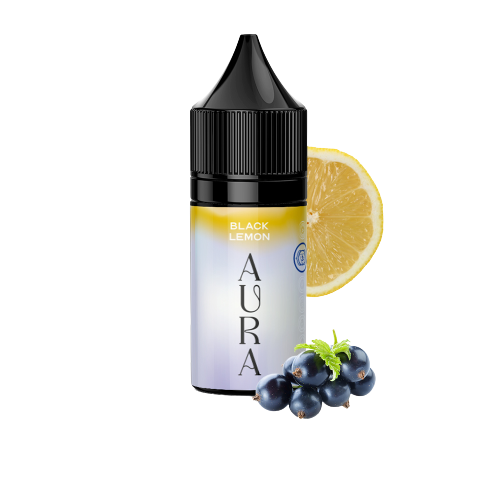 Солевая Жидкость Aura 15ml Black Lemon (Аура Лимон Черная смородина) 30mg | 50mg