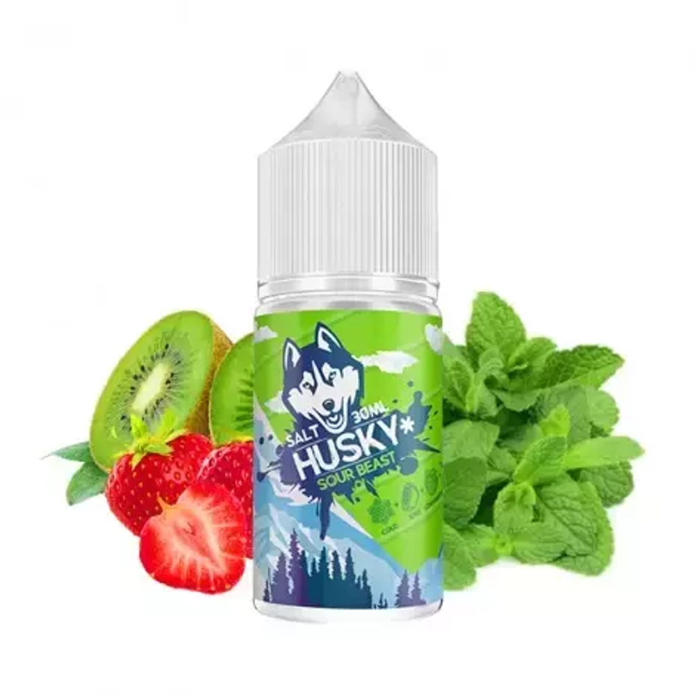 Husky Malaysian Salt-Sour Beast (mint, strawberry, kiwi, ice)
