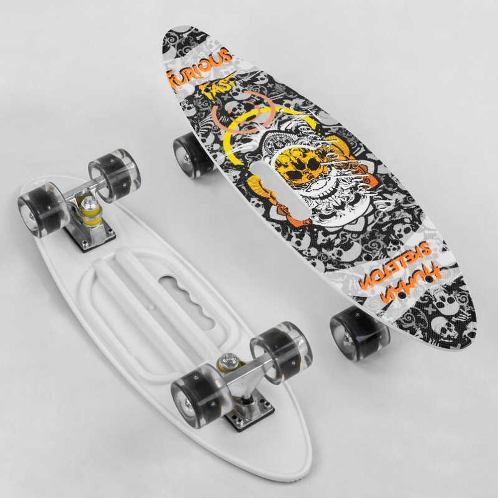 Скейт A 71090 (8) &quot;Best Board&quot; доска=60см, колёса PU, СВЕТЯТСЯ, d=6см