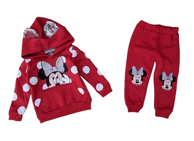 Костюм 2в1: худі, штани "Мінні", трьохнитка з начосом ТМ "MinaMina" (98 см)