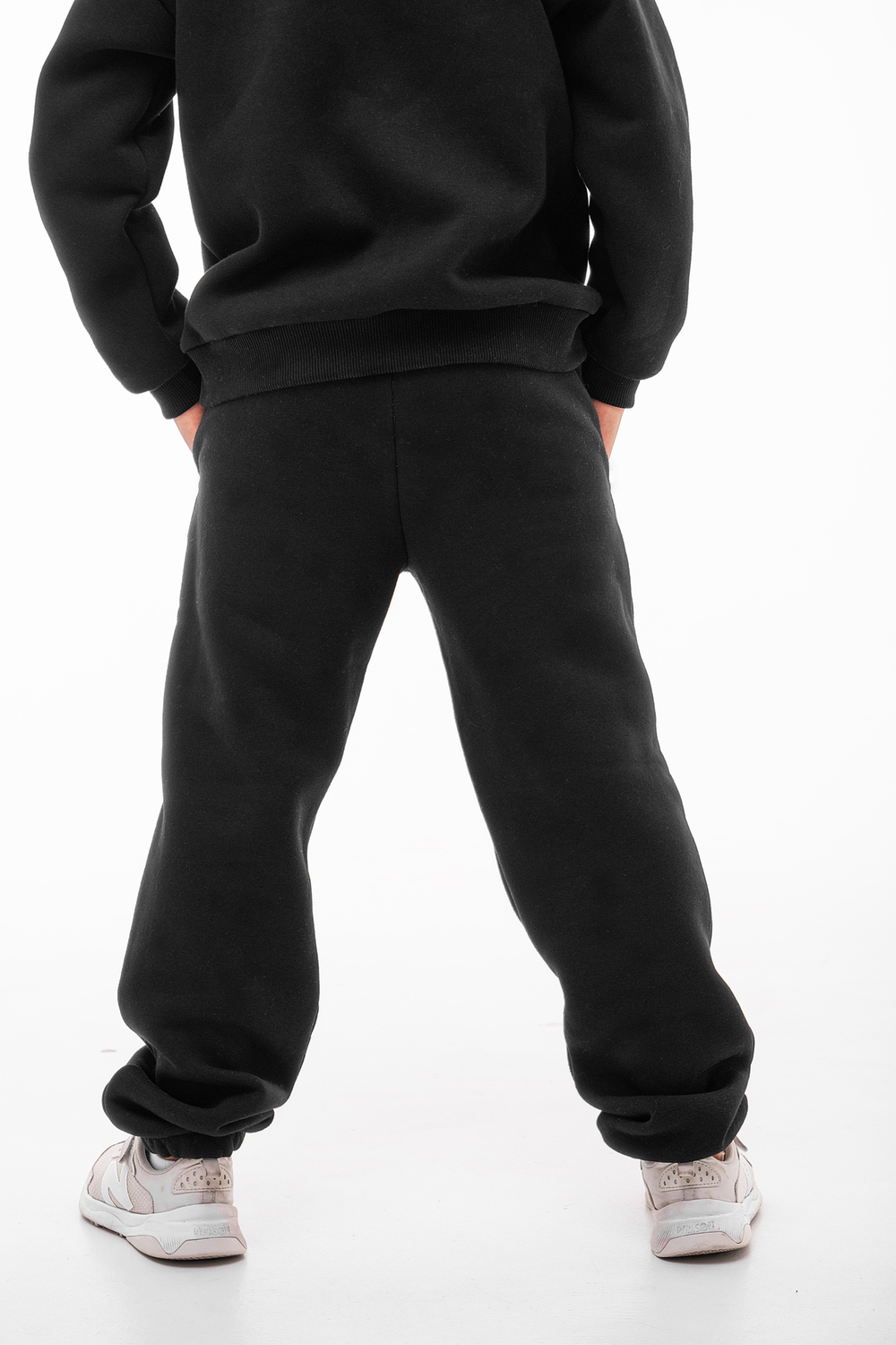 Дитячий спортивний утеплений костюм Kindamor Warm Autumn Black для хлопчика, фліс чорний