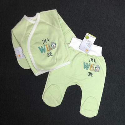 Комплект 2в1: льоля, повзунки "Принт", футер, ТМ "Happy TOT" (62 см)