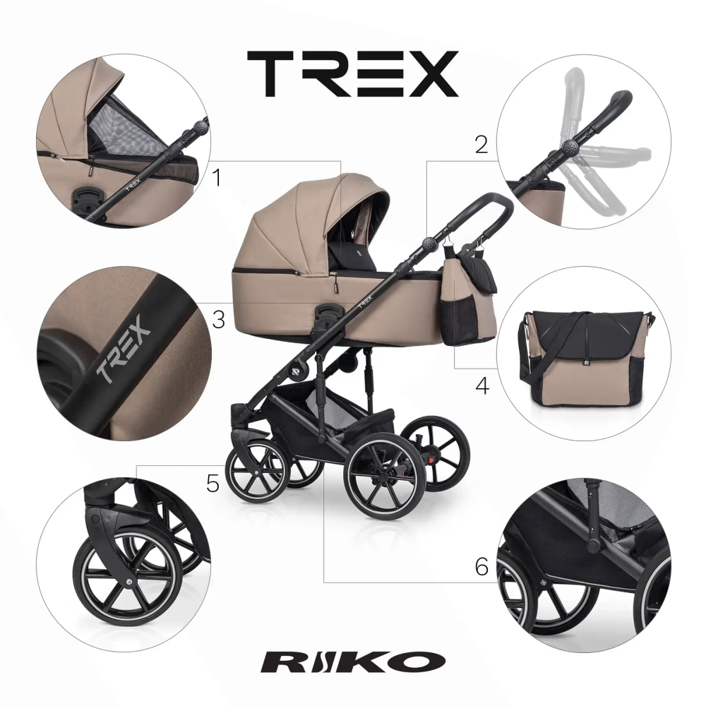 Универсальная коляска 2 в 1 Riko Trex