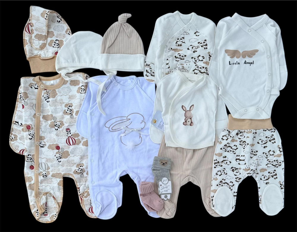 Гарний набір одягу для новонародженого, якісний одяг для немовлят, зима, весна, зріст 56 см, бавовна