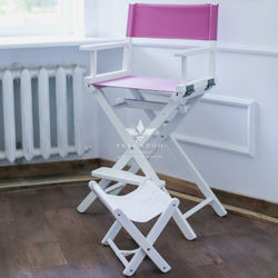 Складной стул для визажа Apolo 4 white