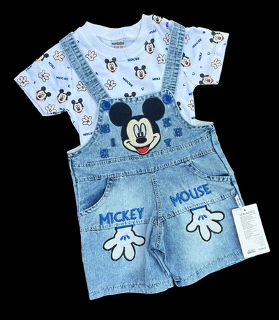 Пісочник із футболкою "Міккі", бавовна, денім, ТМ "Mandalino"