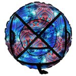 Надувные санки-ватрушки "Калейдоскоп" диаметр 100 см. (Оксфорд, ПВХ)