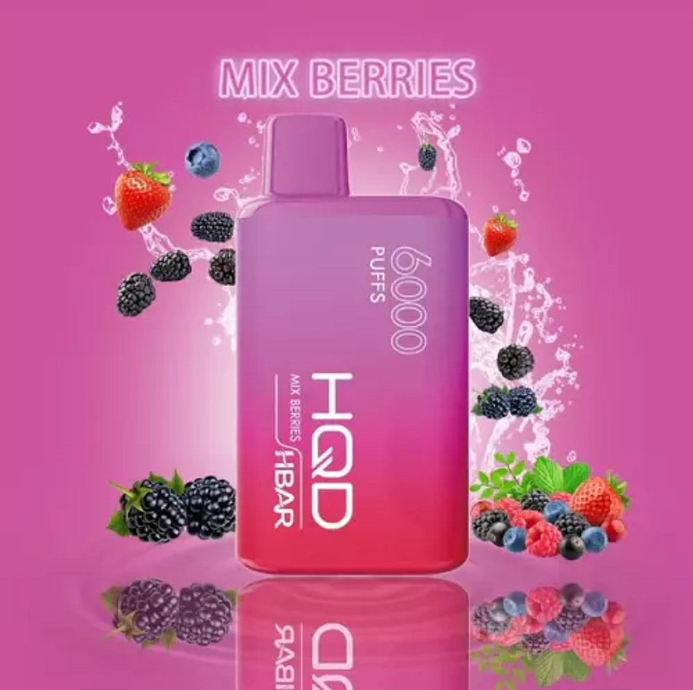 HQD HBAR 6000 Mix Berries 5% nic
