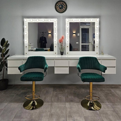 Стільчик для візажу Jef velor Gold