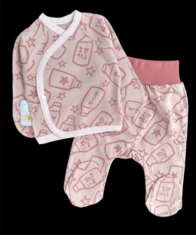 Комплект 2в1: льоля, повзунки "Принт", кулір, ТМ "Happy ToT"