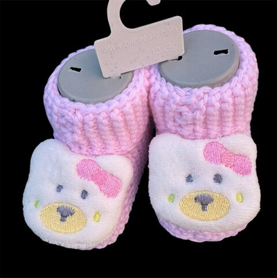 Пінетки в'язані "Ведмедик", акрил (9,5 см)