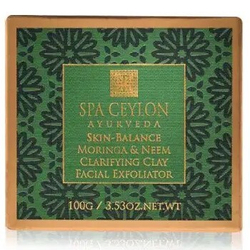 Эксфолиатор осветляющий глиняный для нормальной и жирной кожи Баланс Моринга и Ним, 100 г, SPA Ceylon