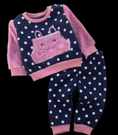 Костюм 2в1: світшот, штани "Кіт" трьохнитка з начосом, набивна махра TM "Pepelino"