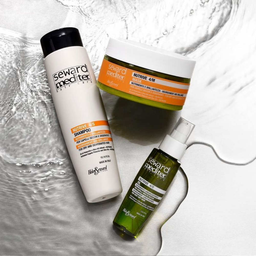 Маска для питания и придания блеска сухим обезвоженным волосам Nutrive Mask 4/М Seward Mediter