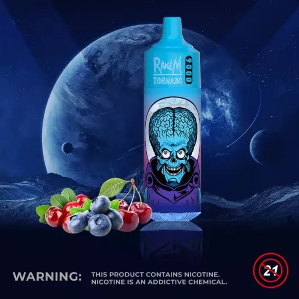 RandM Tornado 9000 Blueberry Cherry Cranberry 5% nic