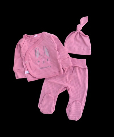 Комплект 3в1: сорочечка, повзунки, шапочка "Mom loves me", мустанг (трикотаж рубчик) ТМ "Sweet Mario" (56 см)