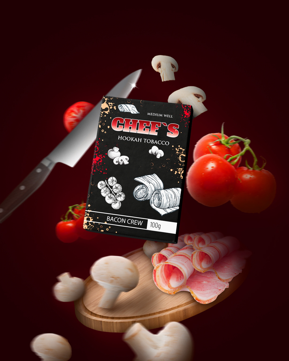 Тютюн для кальяну Chef's Bacon Crew (Бекон Гриби Черрі)
