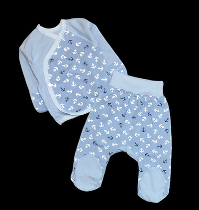 Комплект 2в1: льоля, повзунки "Принт", кулір, ТМ "Happy ToT", 62 см