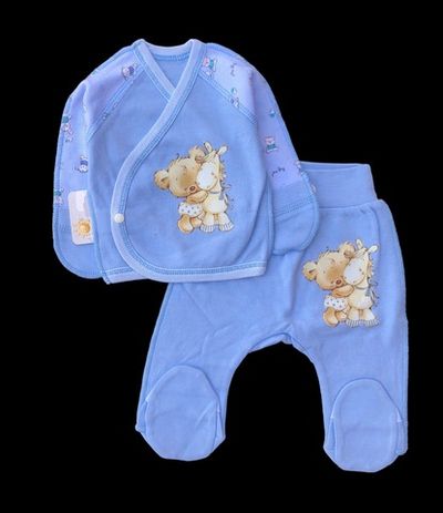 Комплект 2в1: сорочечка , повзунки "Принт", інтерлок ТМ "Happy ToT" (50 см)