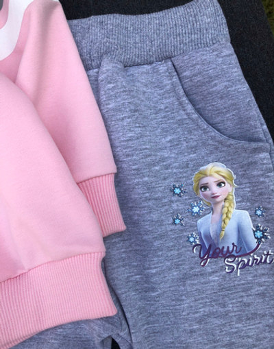 Костюм 2в1: світшот, штани "Крижане серце", двунитка