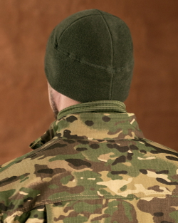 Шапка флісова кольору хакі чоловіча (арт. 3562200301)