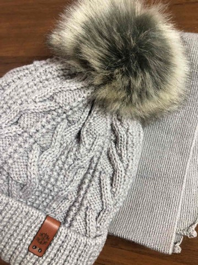 Шапочка із шарфом, акрил, фліс ТМ "Grans" (р. 42-44)