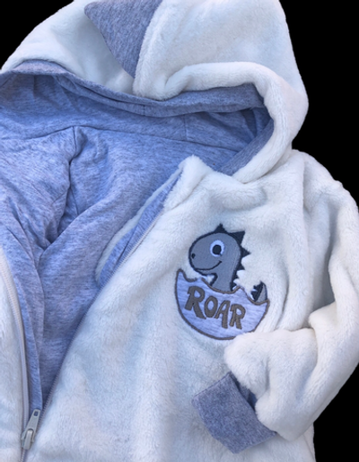 Комбінезон (ромпер) із капюшоном "Діно", махра "SM"