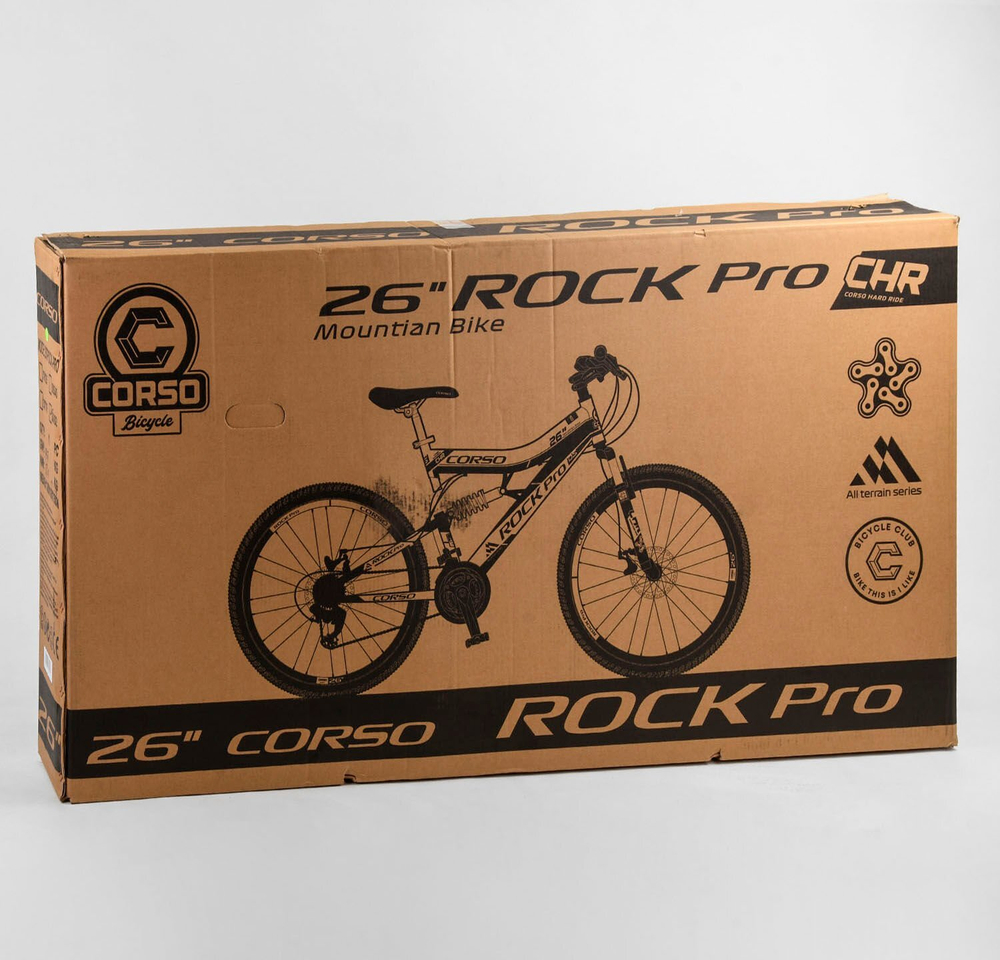 Велосипед горный двухподвесный CORSO «Rock-Pro» 26 дюймов