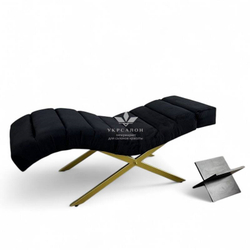 Анатомічна кушетка Mark 555-03 з підголовником та поперечною прошивкою для лашмейкерів та бровістів