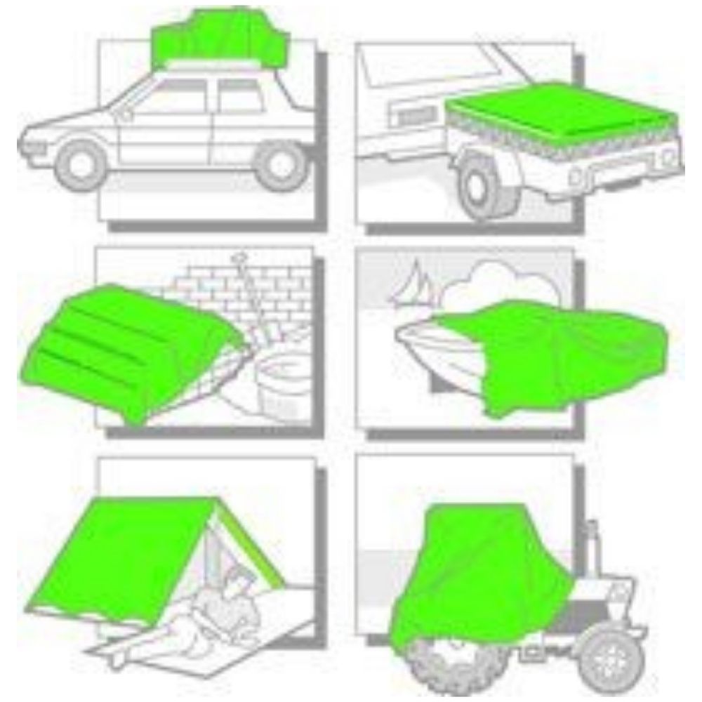 Тент 8х10 от дождя и снега, затеняющий 60г./м2. Ламинированный с кольцами.