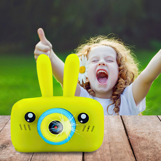 Дитячий цифровий фотоаппарат зайчик Х500 Smart Kids Camera 3 Жовтий(626)