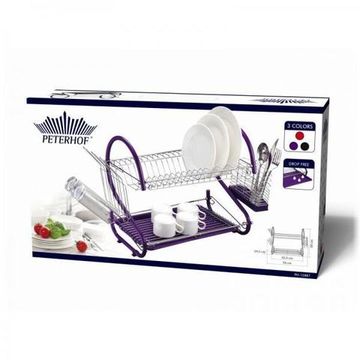 Сушарка для посуду Peterhof PH 12887 violet
