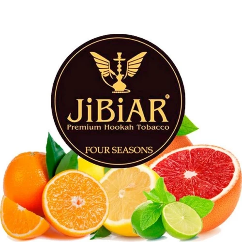 Табак Jibiar Four season (Джибиар Четыре Сезона - Апельсин Лайм Грейпфрут Лимон) 250г (Изготовлен в 2019)