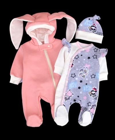 Гарний набір одягу для новонародженої дівчинки, якісний одяг для немовлят, весна, зріст 56 см, бавовна