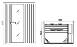 Інфрачервона сауна Elite Duo Combo (2 місця + дитина)