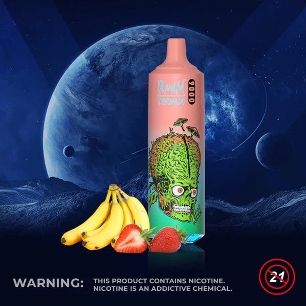 RandM Torando 9000 Strawberry Banana 5% nic