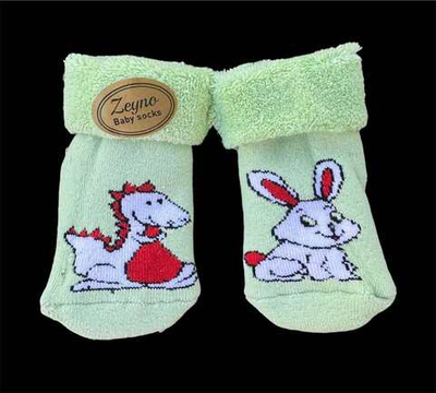 Шкарпетки "Dino", махра ТМ "Zeyno" (0-6 міс)