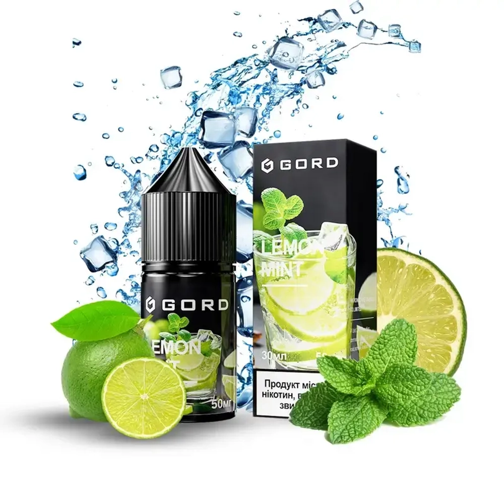 Солевая Жидкость Gord Lemon Mint (Горд Лимон Мята) 30ml 50mg